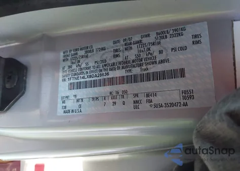 2008 Ford E-150 Commercial/Recreational from USA, damaged, VIN 1FTNE14LX8DA28636